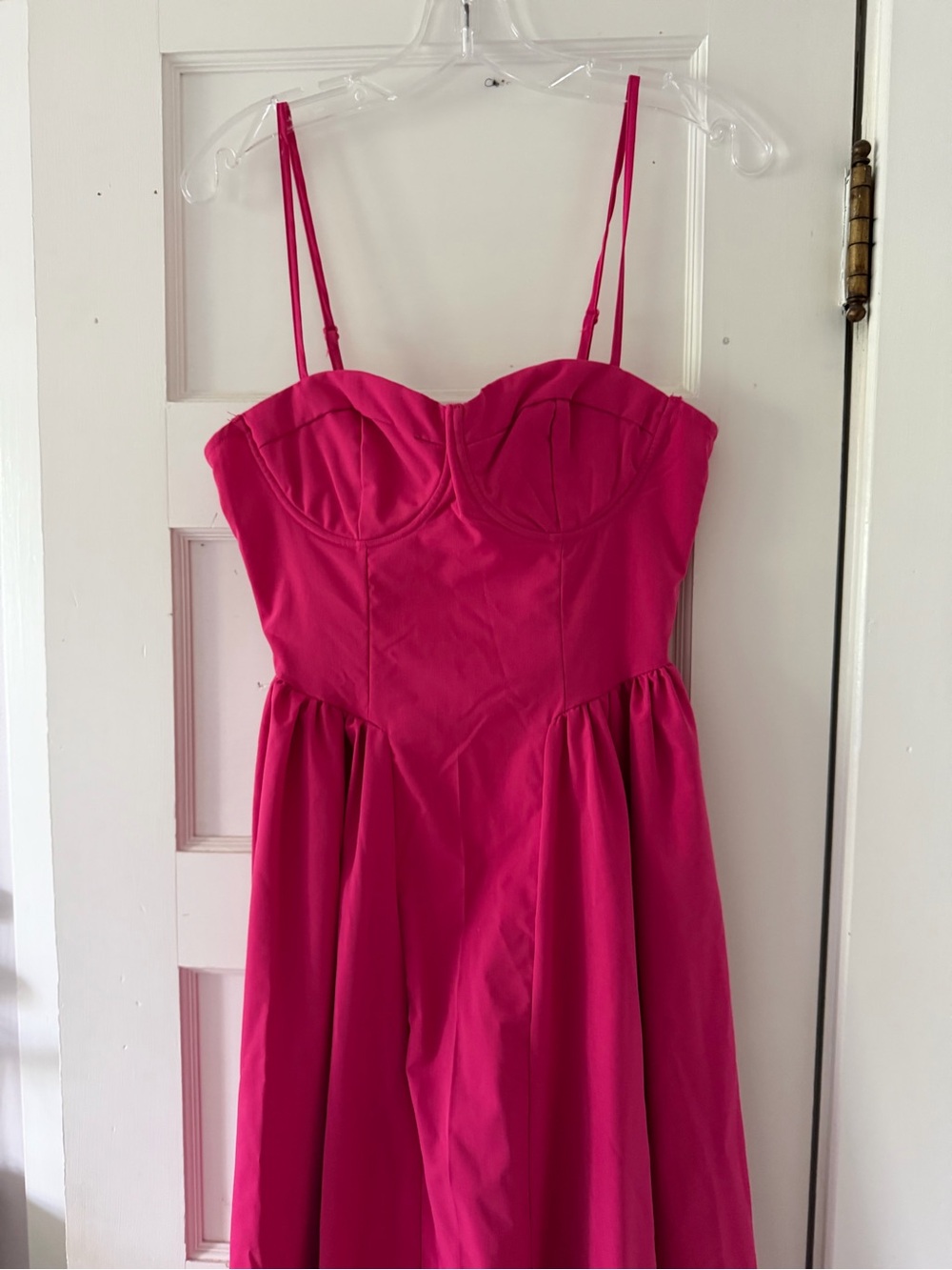 Fuchsia Spaghetti Strap Sweetheart Dress